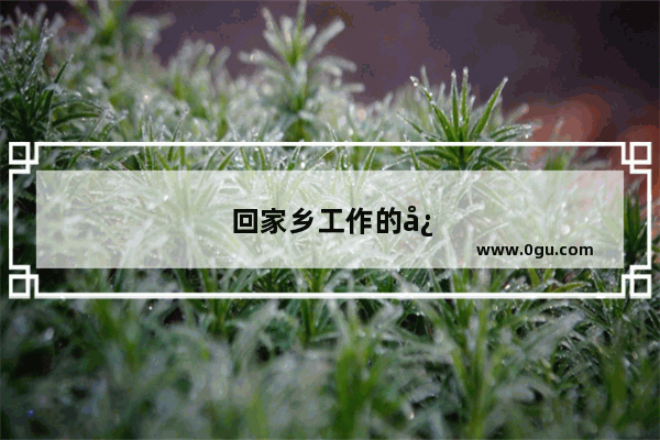 回家乡工作的心情感慨句子