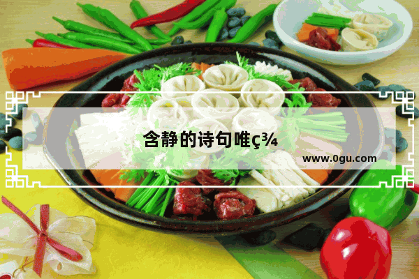含静的诗句唯美诗句
