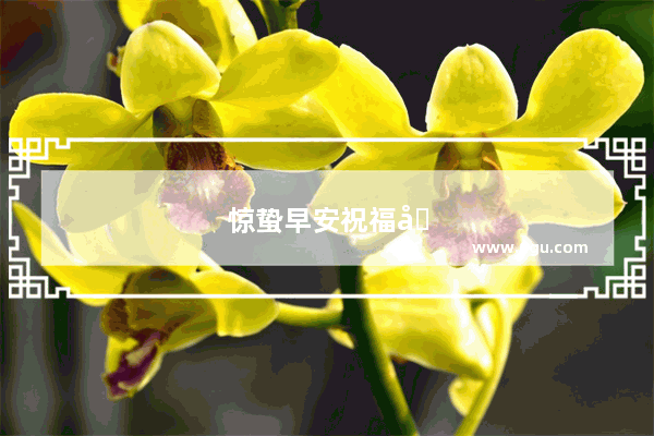 惊蛰早安祝福句子大全