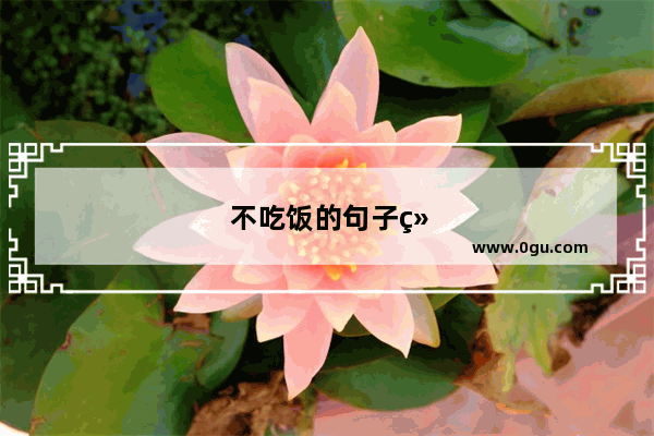 不吃饭的句子经典语录