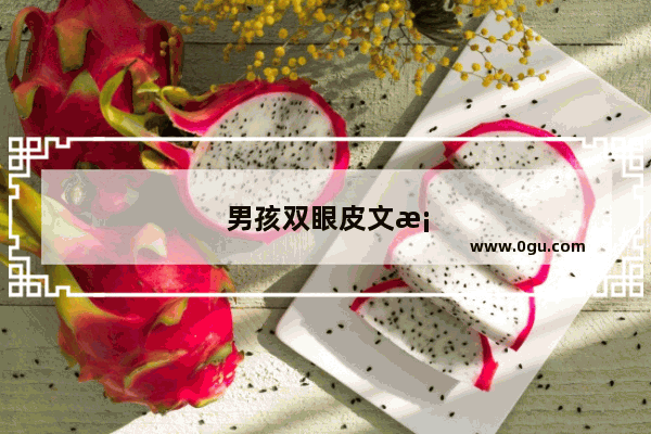 男孩双眼皮文案发圈的句子