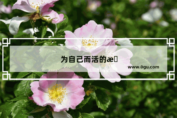 为自己而活的文言文