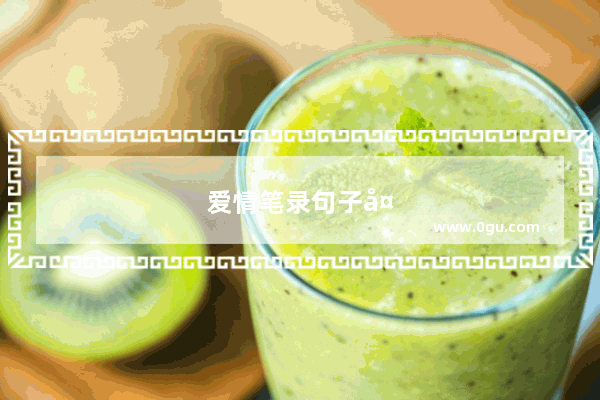 爱情笔录句子大全
