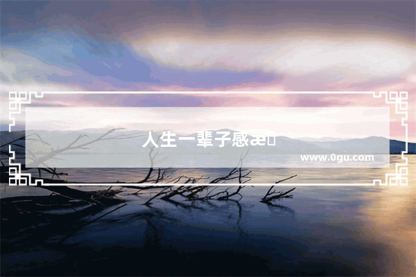 人生一辈子感悟的句子