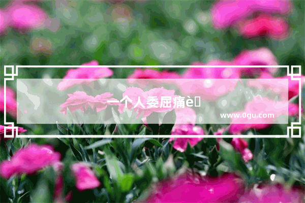 一个人委屈痛苦的难过句子释然是什么意思
