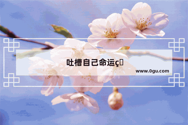吐槽自己命运的幽默句子