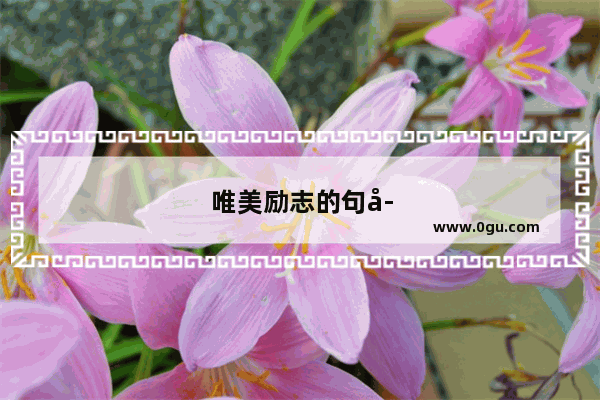 唯美励志的句子简短