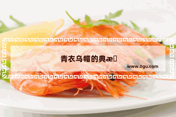 青衣乌帽的典故