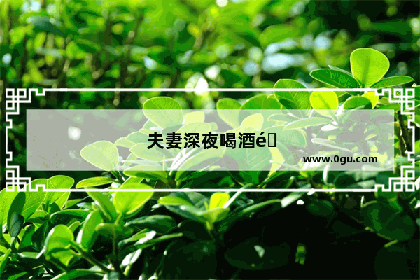 夫妻深夜喝酒释放心情的句子