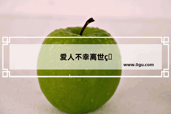 爱人不幸离世的句子