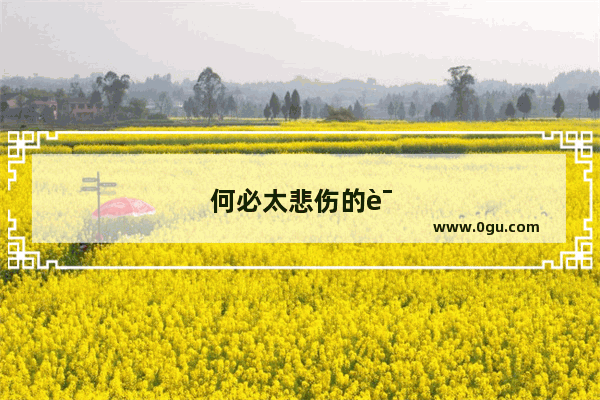 何必太悲伤的说说