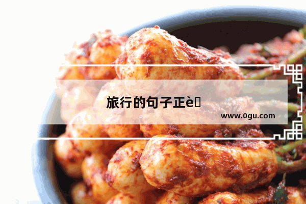 旅行的句子正能量短句