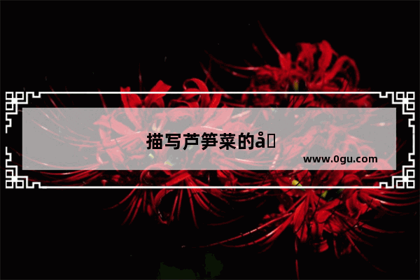 描写芦笋菜的句子唯美短句