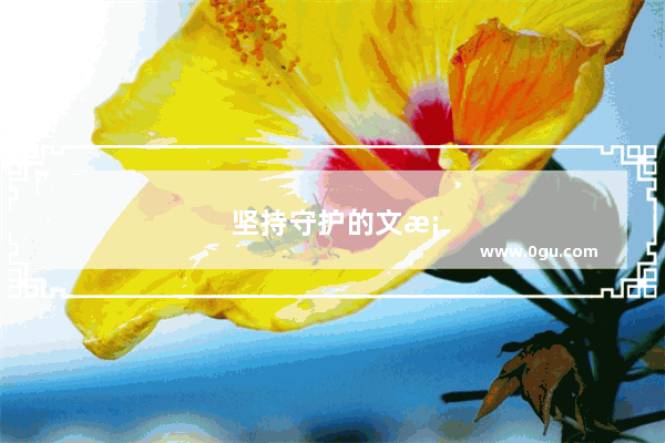 坚持守护的文案
