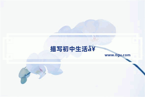 描写初中生活好的句子有哪些