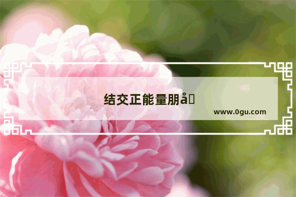 结交正能量朋友的语句