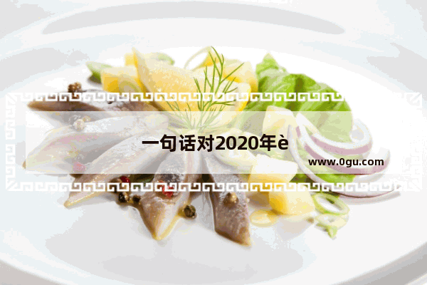 一句话对2020年说