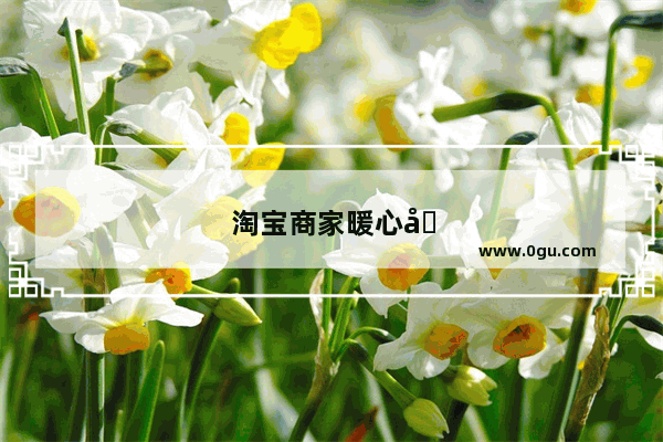 淘宝商家暖心句子怎么写