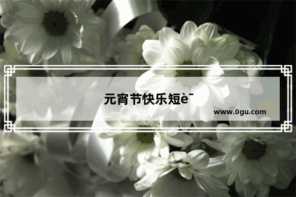 元宵节快乐短语