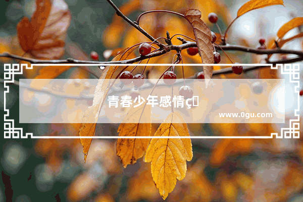 青春少年感情的句子简短