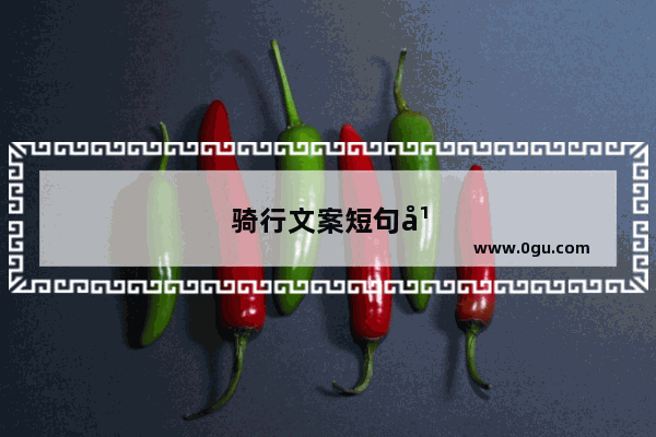 骑行文案短句干净