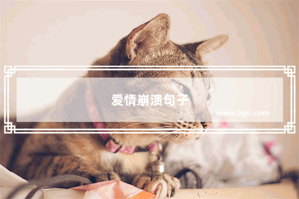 爱情崩溃句子