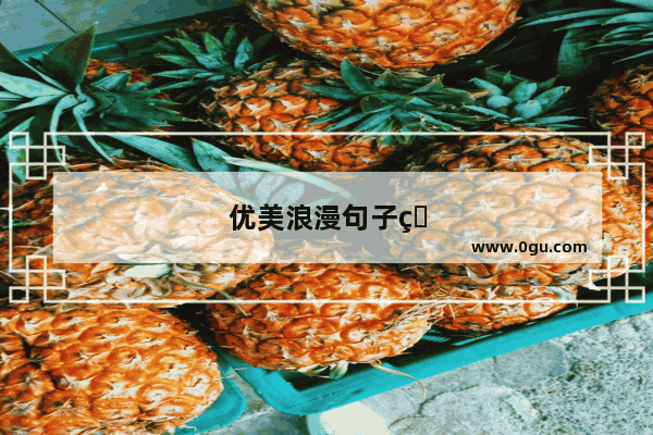 优美浪漫句子爱情句子大全