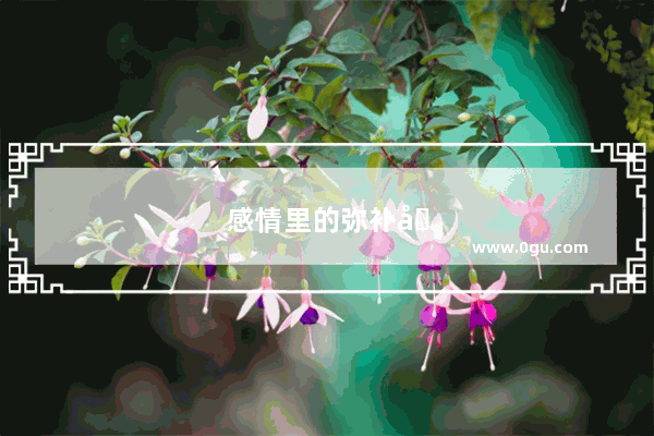 感情里的弥补句子怎么说
