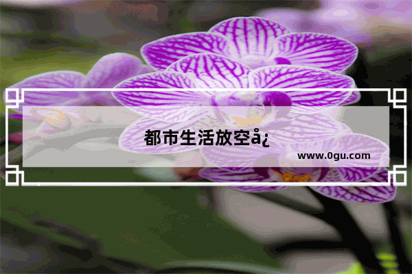 都市生活放空心灵的句子有哪些