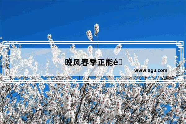 晚风春季正能量励志语录