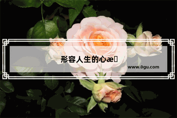 形容人生的心情短语句子简短