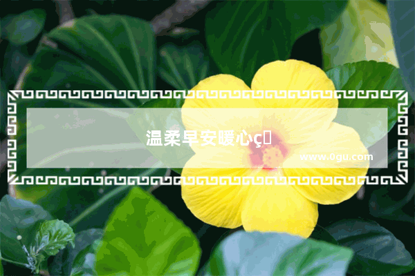 温柔早安暖心短句