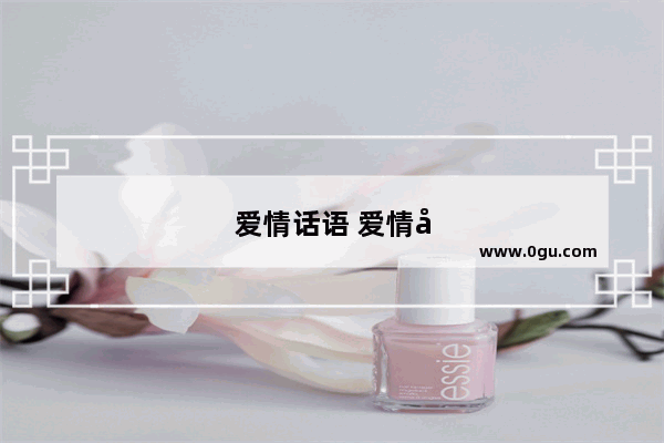爱情话语 爱情句子摘抄