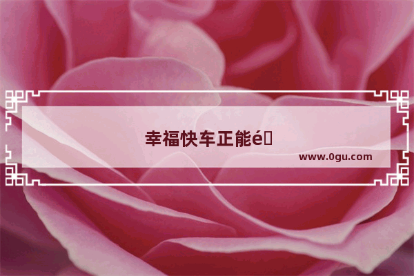 幸福快车正能量句子