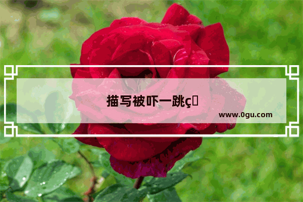 描写被吓一跳的句子