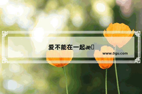 爱不能在一起放手舍不得的句子