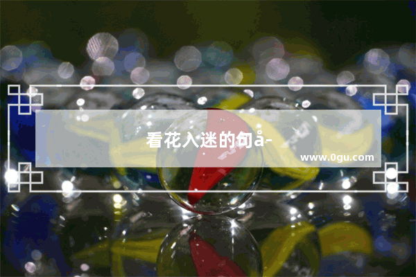 看花入迷的句子