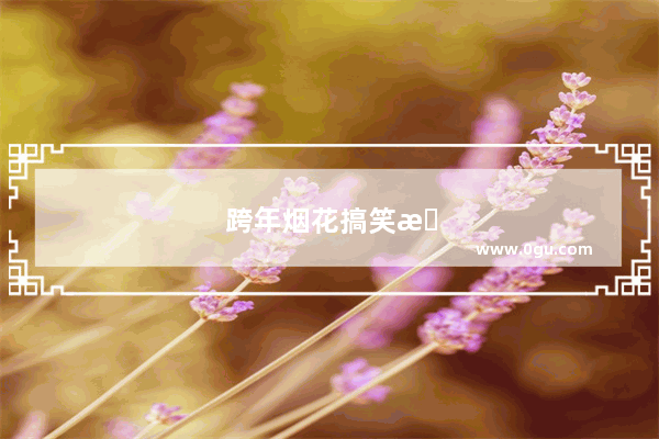 跨年烟花搞笑文案