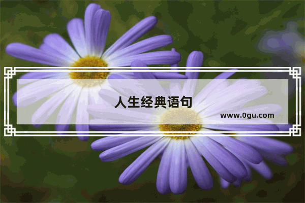 人生经典语句