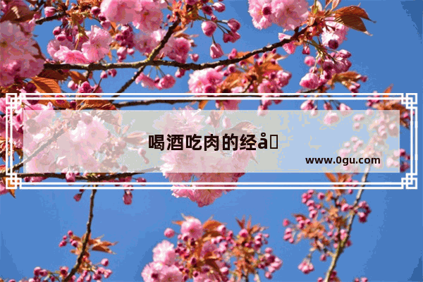 喝酒吃肉的经典语句