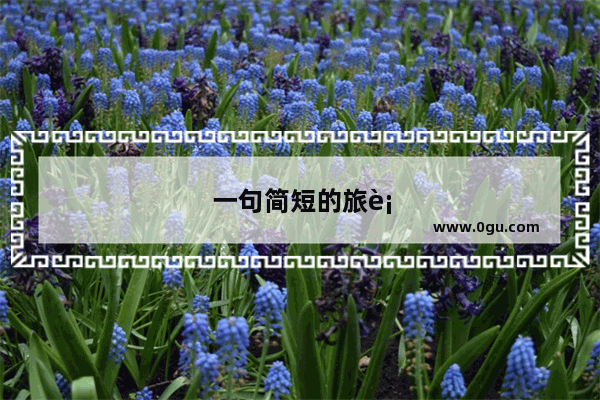 一句简短的旅行句子