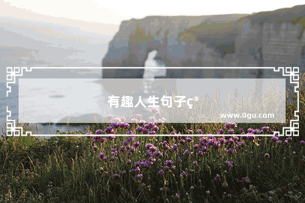 有趣人生句子简短