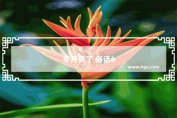 冬月来了 俗话说“雨打冬月头 来年必定愁” 老话有道理吗