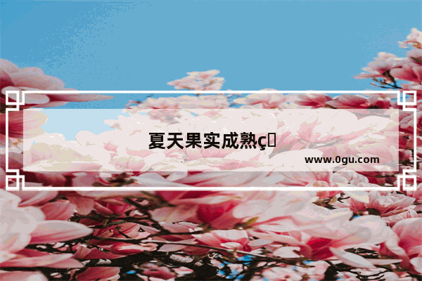 夏天果实成熟的句子