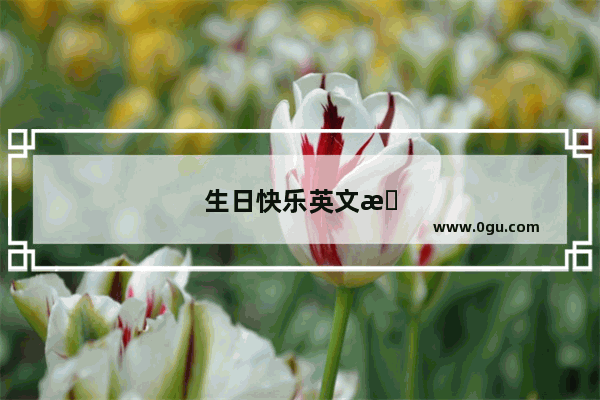 生日快乐英文怎样写