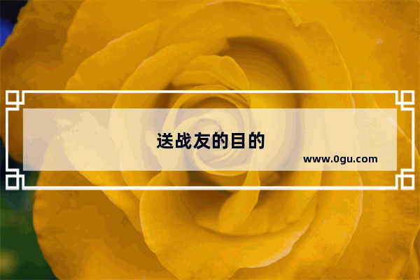 送战友的目的