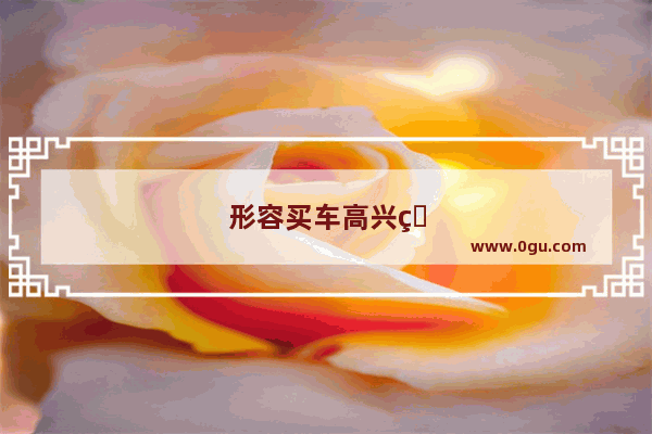 形容买车高兴的句子有哪些
