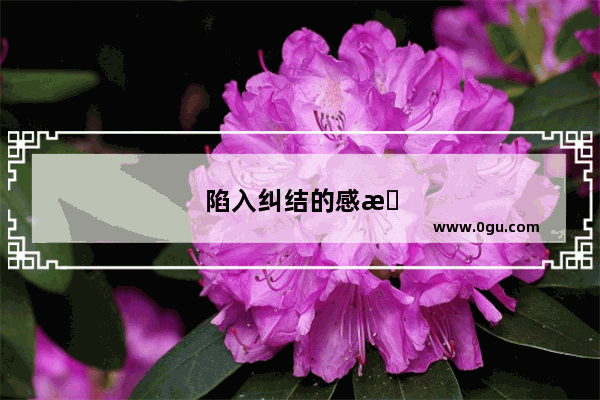 陷入纠结的感情句子