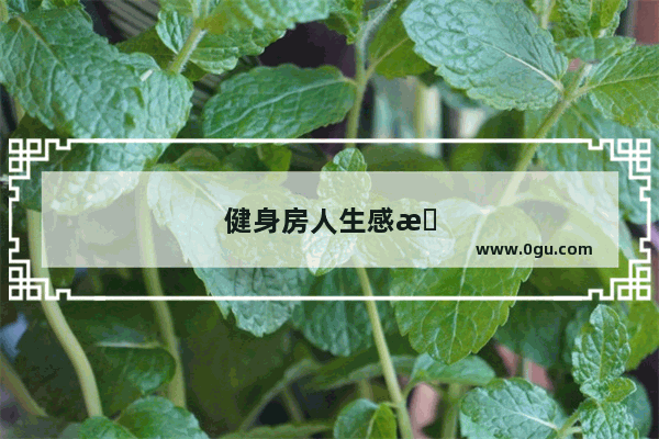 健身房人生感悟精辟句子
