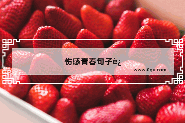 伤感青春句子迷语大全